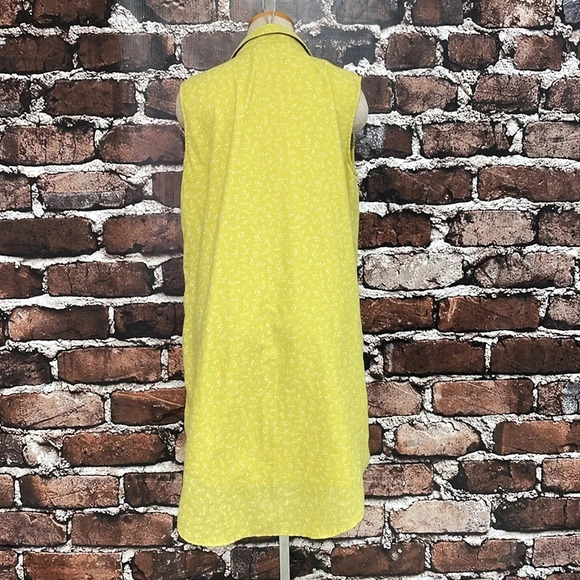 United By Blue Dress Women's X Large Yellow Floral Button Down Shirt Midi - Picture 10 of 16